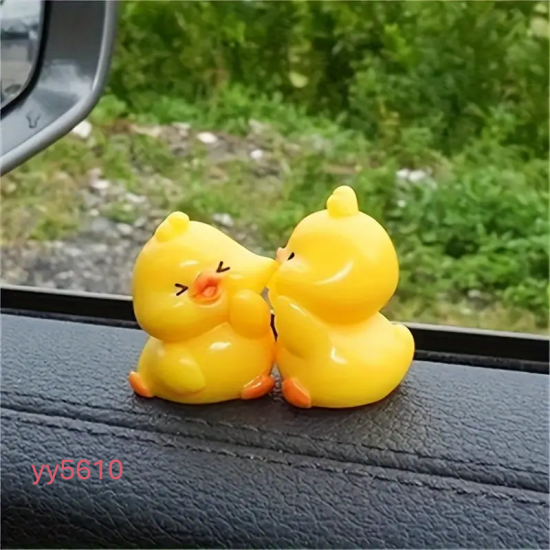 YY5610 Öpüşen Ördekler Biblo Mum Silikon Kalıp – Sevimli ve Romantik Dekoratif Hediye!